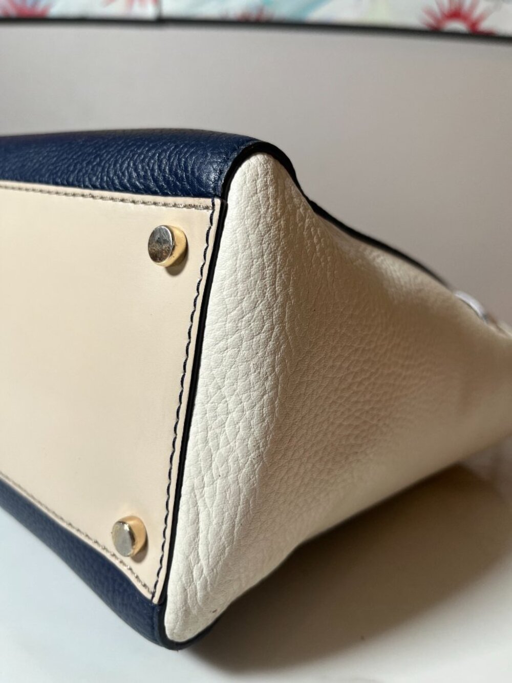 Kate Spade New York Colorblock Pebbled Leather Satchel Crossbody - Picture 9 of 13
